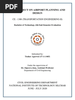 Mini Project On Airport Planning and Design: Ce - 1308 (Transportation Engineering-Ii)