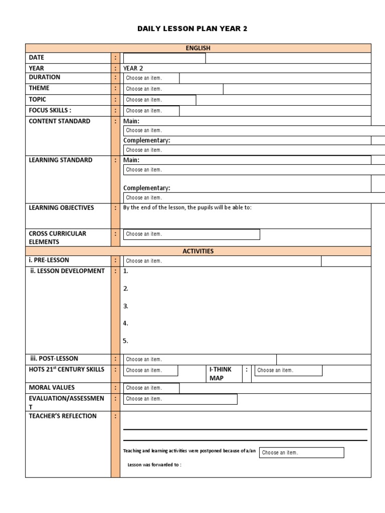 Daily Lesson Plan Year 2: by The End of The Lesson, The Pupils Will Be ...