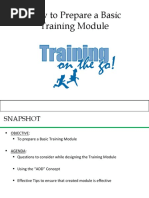 Training Basic Module PDF