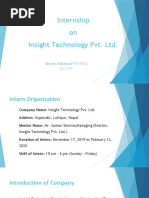 Internship On Insight Technology Pvt. LTD.: Shyam Maharjan (7515/072)