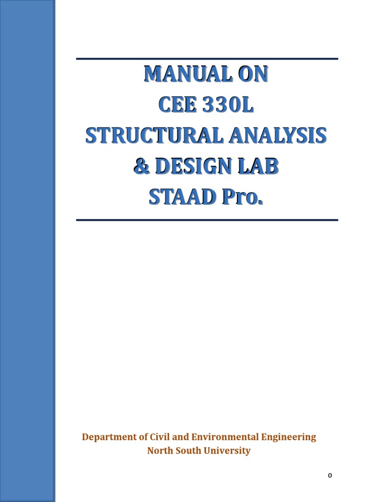 CEE 330L Structural Analysis Manual | PDF | Structural Analysis | Truss