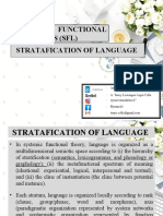 Systemic Functional Linguistics: Language Stratafication