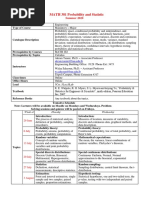 MATH381 Probability and Statistics Summer 2020 Syllabus PDF