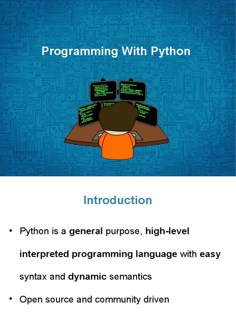 Programming With Python | PDF