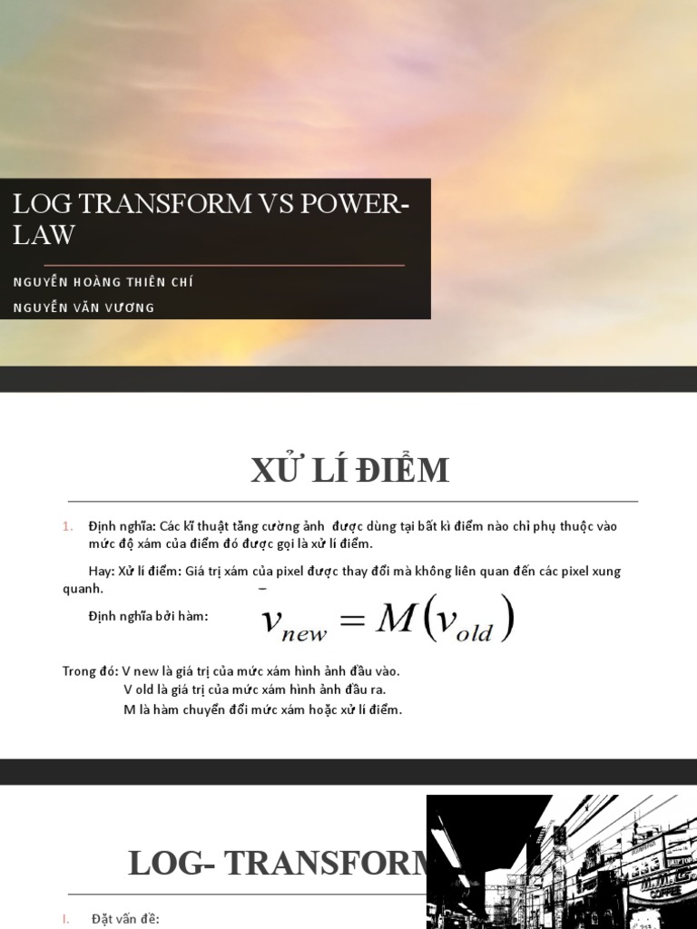 Log Transform VS Power Law | PDF