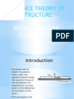 Advance Theory of Structure: Beams On Elastic Foundations