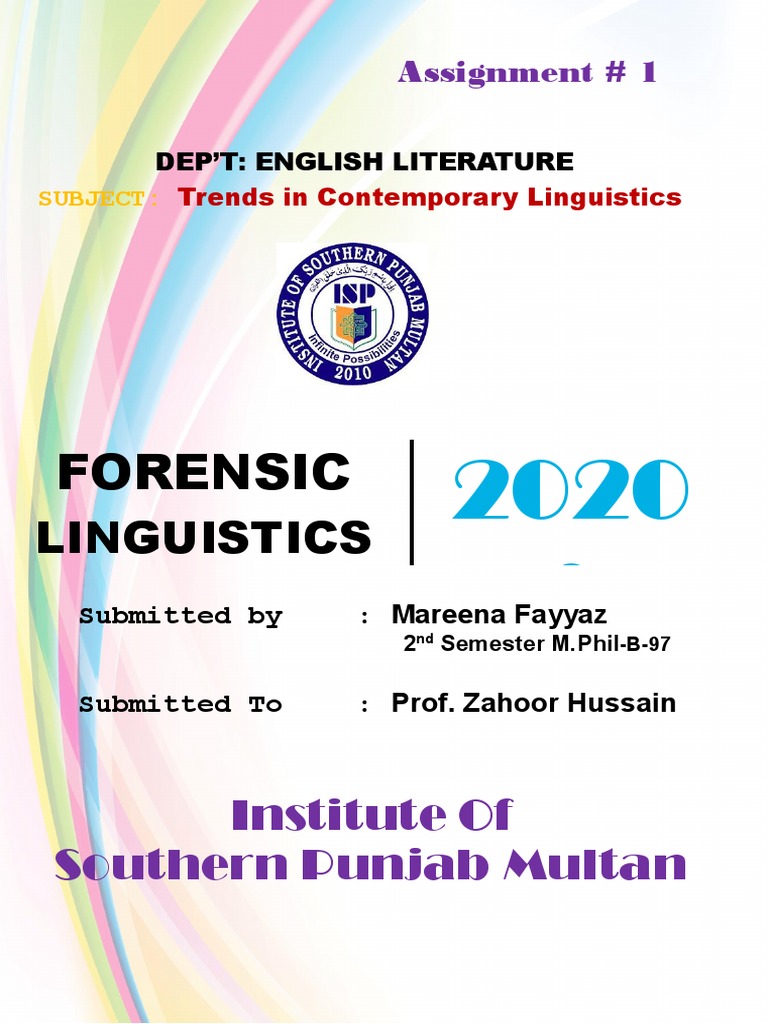Overview of Forensic Linguistics | PDF | Linguistics | Communication