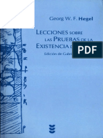 Hegel, G.F.W. - Lecciones Sobre Las Pruebas de La Existencia de Dios PDF