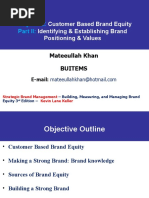 Customer Based Brand Equity Identifying & Establishing Brand Positioning & Values