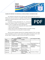Narrative Report On Municipal Schools Press Conference 2018