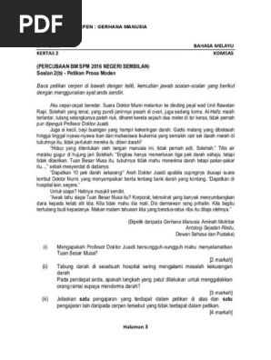 Contoh Soalan Komsas Ting 1 2019