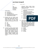 Pengetahuan Dasar Geografi - Soal