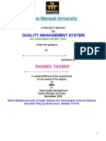 A Project Report On Quality Management System of Bardhaman Water Tank by Rani
