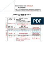 Class Schedule in Tle: (Tuesday)