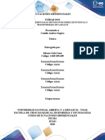 Ecuaciones diferenciales método series potencia y transformada Laplace