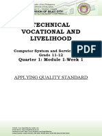 Technical Vocational and Livelihood: Applying Quality Standard