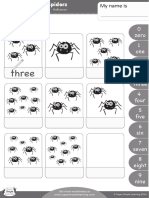 Five Creepy Spiders Worksheet Count Write BW