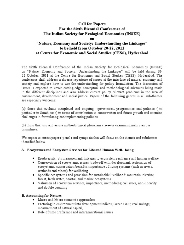 Call For Papers in See 2011 | PDF