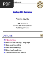 Verilog HDL Overview: Prof. An-Yeu Wu