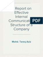 A Report On Effective Internal Communication Structure of A Company