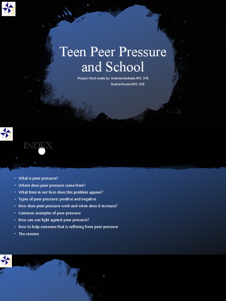 Teen Peer Pressure and School | Download Free PDF | Adolescence | Human ...