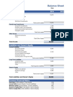 Balance Sheet: (Company Name)