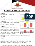 Summer Meal Program Flyer
