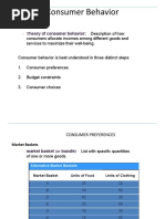 Theory of Consumer Behavior