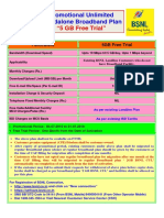 Promotional Unlimited Standalone Broadband Plan: "5 GB Free Trial"