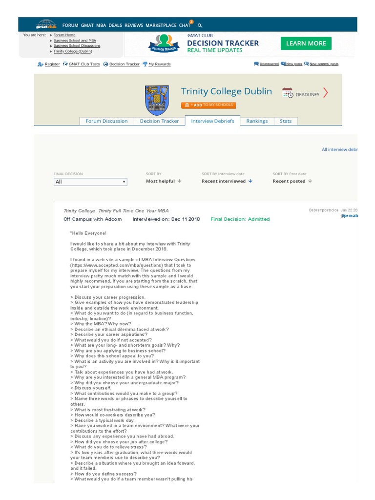 Trinity intelligence overview