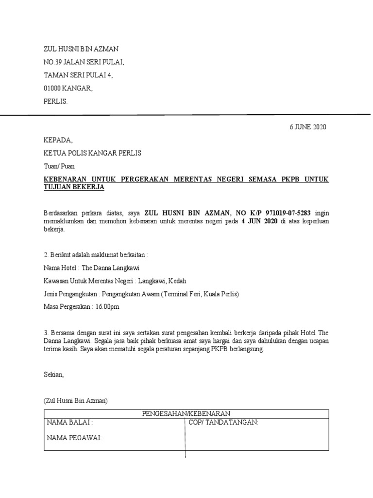 Surat Kebenaran Merentas Negeri