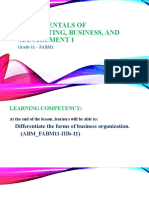 Fundamentals of Accounting, Business, and Management 1: Grade 11 - FABM1