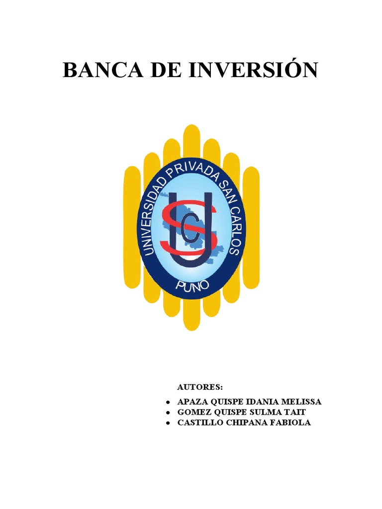 Banca de Inversion | PDF | Banca de inversión | Bancos