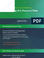 Choosing The Discount Rate: Issues in Capital Budgeting