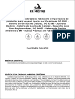 Manual Destilador Cristófoli Esp. Rev.1-2015 - MPR.01385