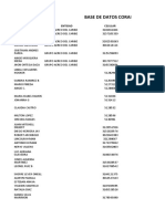 Coralina Database 2020 Contact List