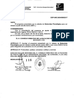 Programa de Entrevista Psicológica aprobado