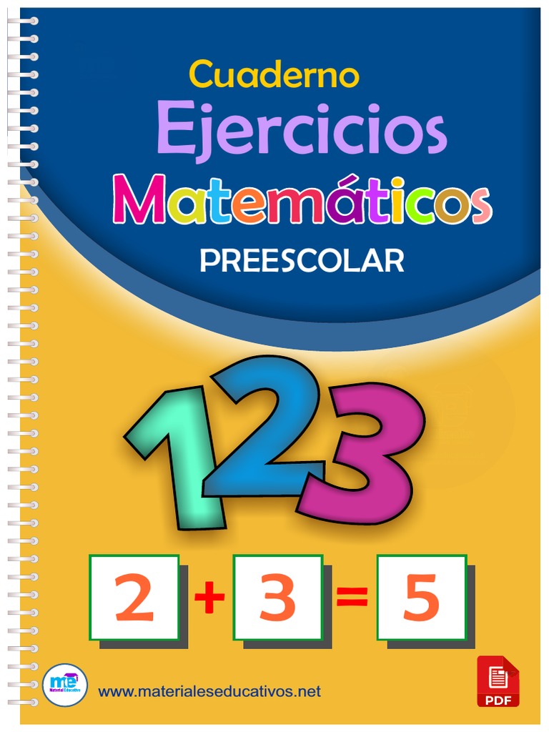 Cuaderno de Matemáticas para 5 Años | PDF | Educación avanzada