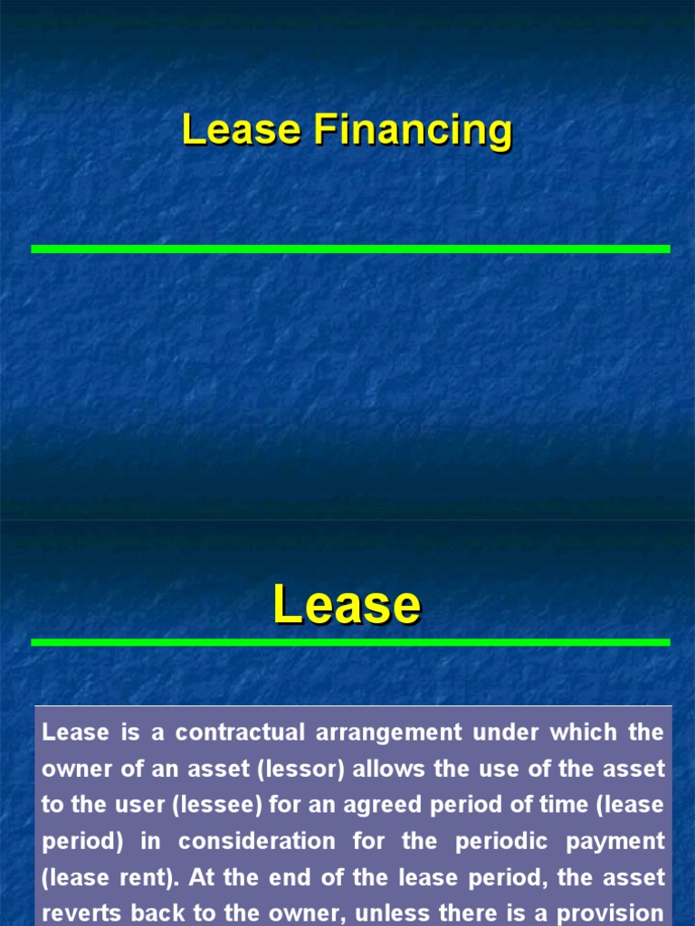 Understanding Lease Financing Concepts | PDF | Lease | Present Value