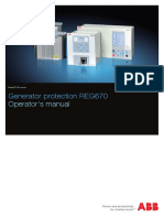 Generator Protection REG670: Operator's Manual