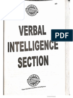 Verbal Intelligence Tests(Khokhar Brothers)