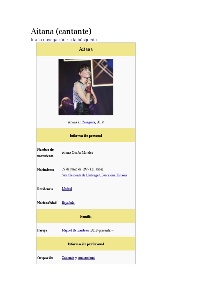 Aitana (cantante) - Wikipedia, la enciclopedia libre