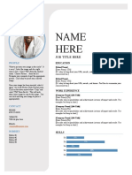 Name Resume Guidelines