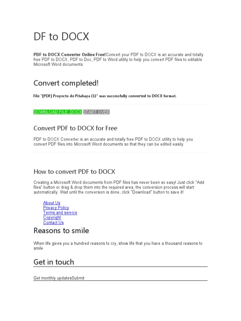 DF To Docx: Convert Completed! | PDF | Career & Growth | Business