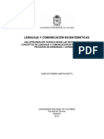 Lenguaje Y Comunicación en Matemáticas