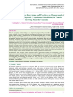 Farmer's Perception Knowledge and Practices On Management of Tuta Absoluta Meyerick (Lepidotera Gelechiidae) in Tomato Growing Areas in Tanzania