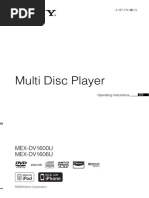 Multi Disc Player: MEX-DV1600U MEX-DV1606U