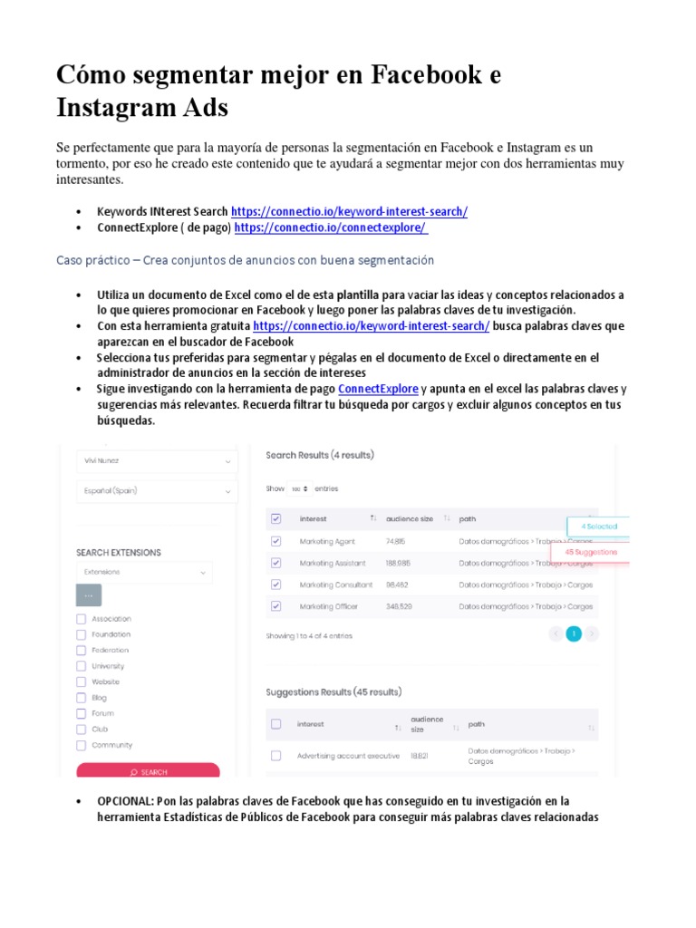 1.cómo Segmentar Mejor en Facebook e Instagram Ads | PDF | Facebook ...