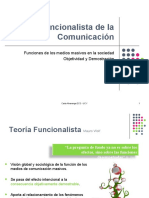 Teoría de La Comunicación - Escuela Funcionalista