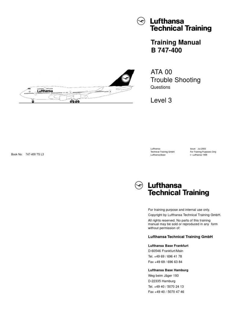 BOEING 747-400 機体整備マニュアル Training Manual B 747-400: ATA 00 Trouble Shooting | PDF